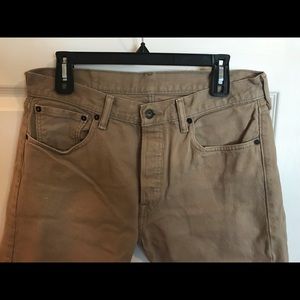 Levi’s Men’s 501 32x30 Khaki Regular Fit Jeans